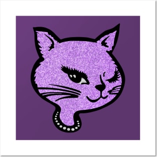 Winking Cat (vers. D) Posters and Art